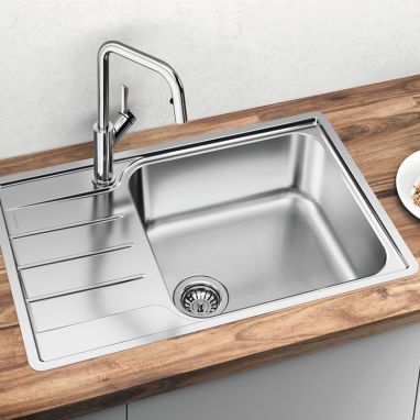 BLANCO Мойка врезная для кухни LEMIS XL 6 S-IF Compact оборотная полированная (525111)