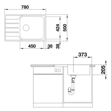 BLANCO Мойка врезная для кухни LEMIS XL 6 S-IF Compact оборотная полированная (525111)