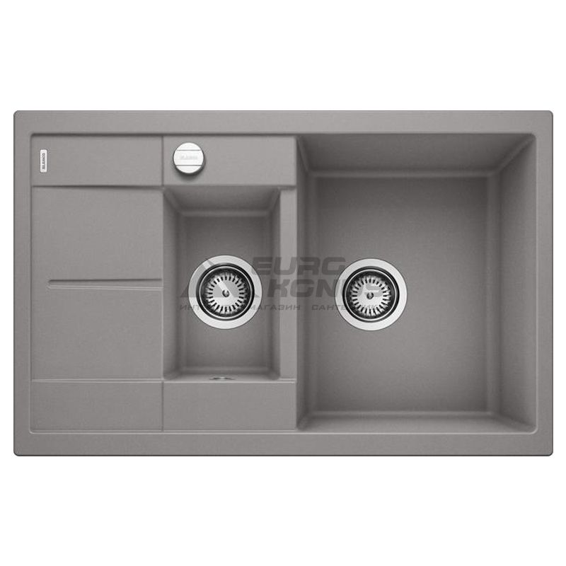 BLANCO Мойка врезная для кухни METRA 6 S Compact оборотная алюметаллик (513553)
