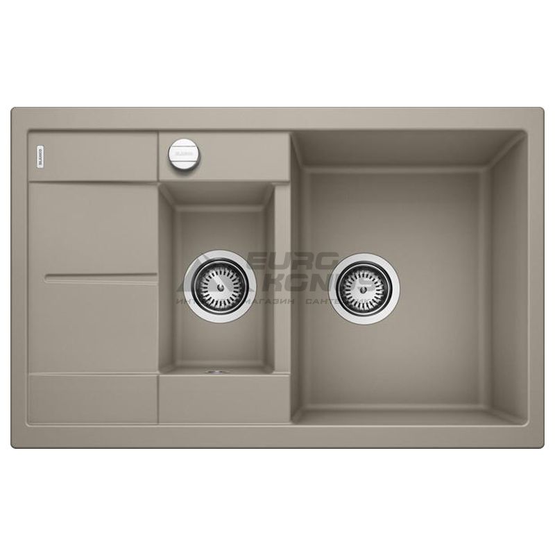 BLANCO Мойка врезная для кухни METRA 6 S Compact оборотная серый беж (517353)