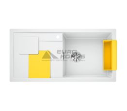 BLANCO Мойка врезная для кухни SITY XL 6 S левое крыло белый (525055)