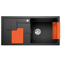 BLANCO Мойка врезная для кухни SITY XL 6 S левое крыло антрацит (525056)