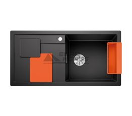 BLANCO Мойка врезная для кухни SITY XL 6 S левое крыло антрацит (525056)