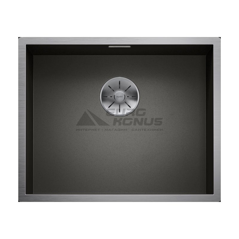 BLANCO Мойка под столешницу для кухни ZEROX 500-U Dark Steel без крыла матовая (526243)