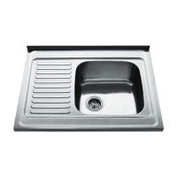 CRISTAL Мойка накладная для кухни Decor Left левое крыло декор (7403)