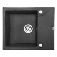 DEANTE Мойка врезная для кухни Andante ZQN G11A оборотная графитовый металлик