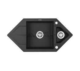 DEANTE Мойка врезная для кухни Hexon ZQP G653 оборотная графитовый металлик
