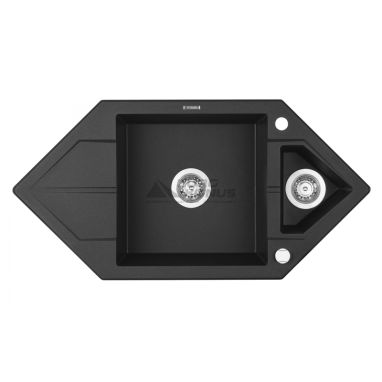 DEANTE Мойка врезная для кухни Hexon ZQP G653 оборотная графитовый металлик