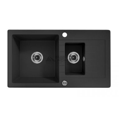 DEANTE Мойка врезная для кухни Zorba ZQZ 2513 оборотная графитовый гранит