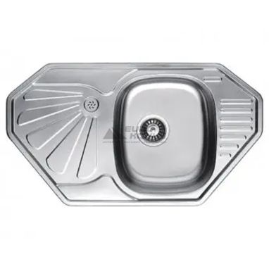 FABIANO Кухонная мойка BR 85x47 угловая матовая полировка (8213.401.0803)