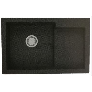 FABIANO Мойка врезная для кухни Cubix 79x51 K правое крыло Antracit (8221.201.0960)