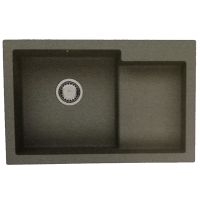 FABIANO Мойка врезная для кухни Cubix 79x51 K правое крыло Titanium (8221.201.0997)
