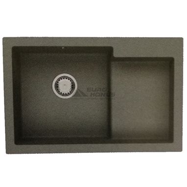 FABIANO Мойка врезная для кухни Cubix 79x51 K правое крыло Titanium (8221.201.0997)