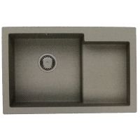 FABIANO Мойка врезная для кухни Cubix 79x51 K правое крыло Grey Metallic (8221.201.0998)