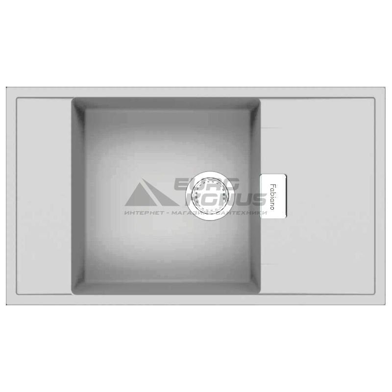 FABIANO Кухонная мойка Navio 86x50 XL оборотная Alpine White (8221.201.0996)