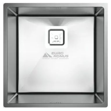 FABIANO Кухонная мойка Quadro 44 без крыла матово-полированная (8216.401.0522)