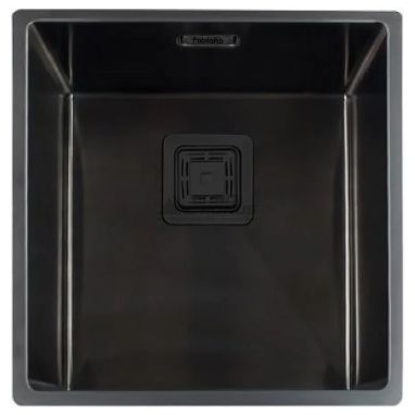 FABIANO Кухонная мойка Quadro 44 Nano Graphite без крыла полированная (8216.401.0893)