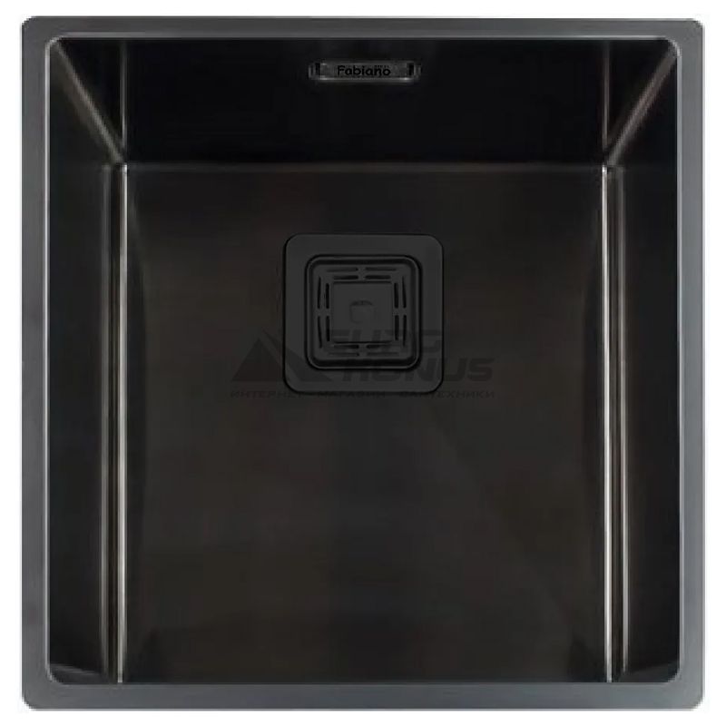 FABIANO Кухонная мойка Quadro 44 Nano Graphite без крыла полированная (8216.401.0893)