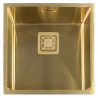 FABIANO Кухонная мойка Quadro 44 Nano Gold без крыла полированная (8216.401.0894)