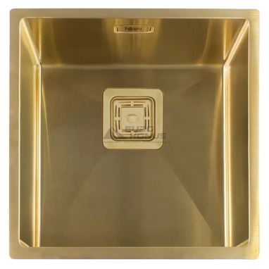 FABIANO Кухонная мойка Quadro 44 Nano Gold без крыла полированная (8216.401.0894)