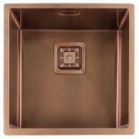 FABIANO Кухонная мойка Quadro 44 Nano Copper без крыла полированная (8216.401.0895)