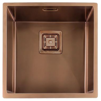 FABIANO Кухонная мойка Quadro 44 Nano Copper без крыла полированная (8216.401.0895)