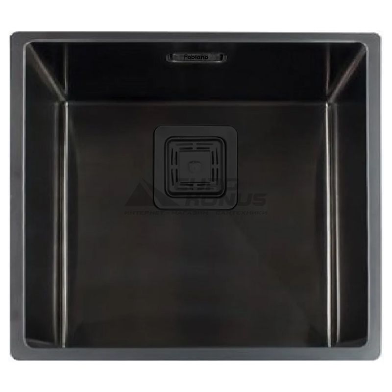 FABIANO Кухонная мойка Quadro 49 Nano Graphite без крыла полированная (8216.401.0896)