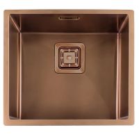 FABIANO Кухонная мойка Quadro 49 Nano Copper без крыла полированная (8216.401.0898)