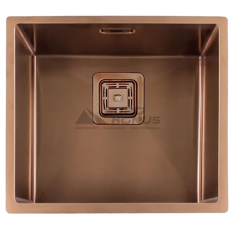 FABIANO Кухонная мойка Quadro 49 Nano Copper без крыла полированная (8216.401.0898)