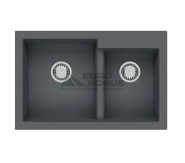 FABIANO Мойка врезная для кухни Quadro 79x51x2 без крыла Titanium (8221.201.0961)