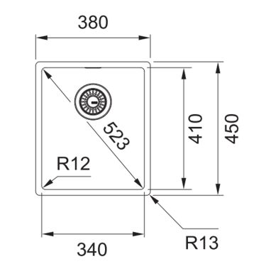 FRANKE Мойка врезная для кухни BOX BXX 210/110-34 без крыла полированная (127.0369.056)