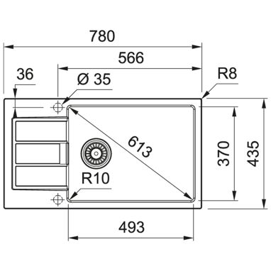 FRANKE Мойка врезная для кухни SIRIUS 2.0 S2D Slim 611-78 XL оборотная черный (143.0627.384)
