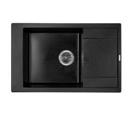 GRANADO Мойка врезная для кухни Almeria оборотная black shine (3101)