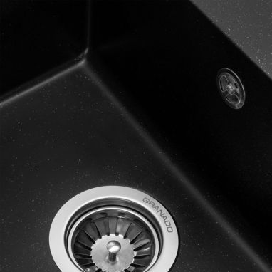 GRANADO Мойка врезная для кухни Almeria оборотная black shine (3101)