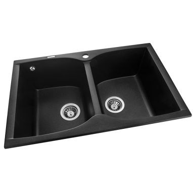 GRANADO Мойка врезная для кухни CORDOBA black shine (1201)