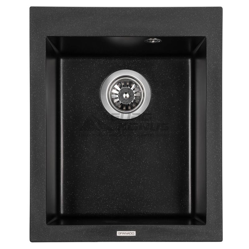 GRANADO Мойка врезная для кухни Cadiz без крыла black shine (2301)