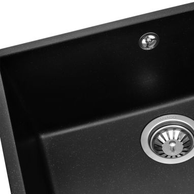GRANADO Мойка под столешницу для кухни Under Top Max без крыла black shine (3001)