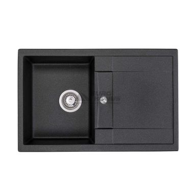 GRANADO Мойка врезная для кухни VALENCIA black shine (0701)