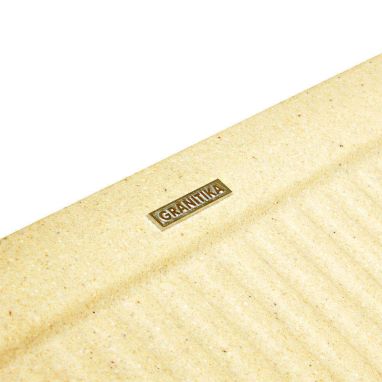 GRANITIKA Мойка врезная для кухни Cube Bevel беж (CB585020-800)