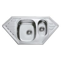 HAIBA Мойка врезная для кухни 100x50 Decor угловая декор (HB0522)