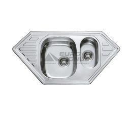 HAIBA Мойка врезная для кухни 100x50 Satin угловая матовая (HB0524)