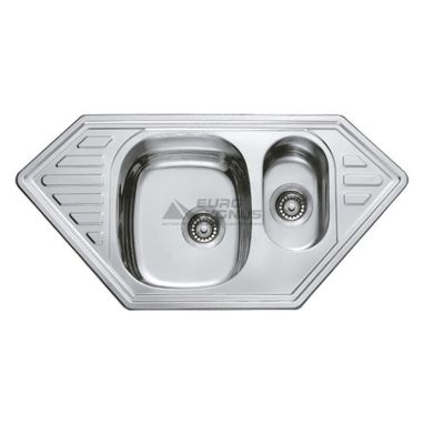 HAIBA Мойка врезная для кухни 100x50 Decor угловая декор (HB0522)