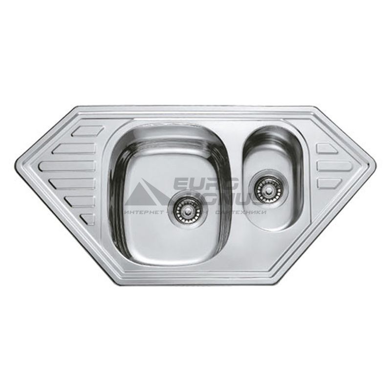 HAIBA Мойка врезная для кухни 100x50 Polish угловая полированная (HB0523)