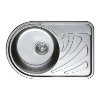 HAIBA Мойка врезная для кухни 67x44 Decor правое крыло декор (HB0557)