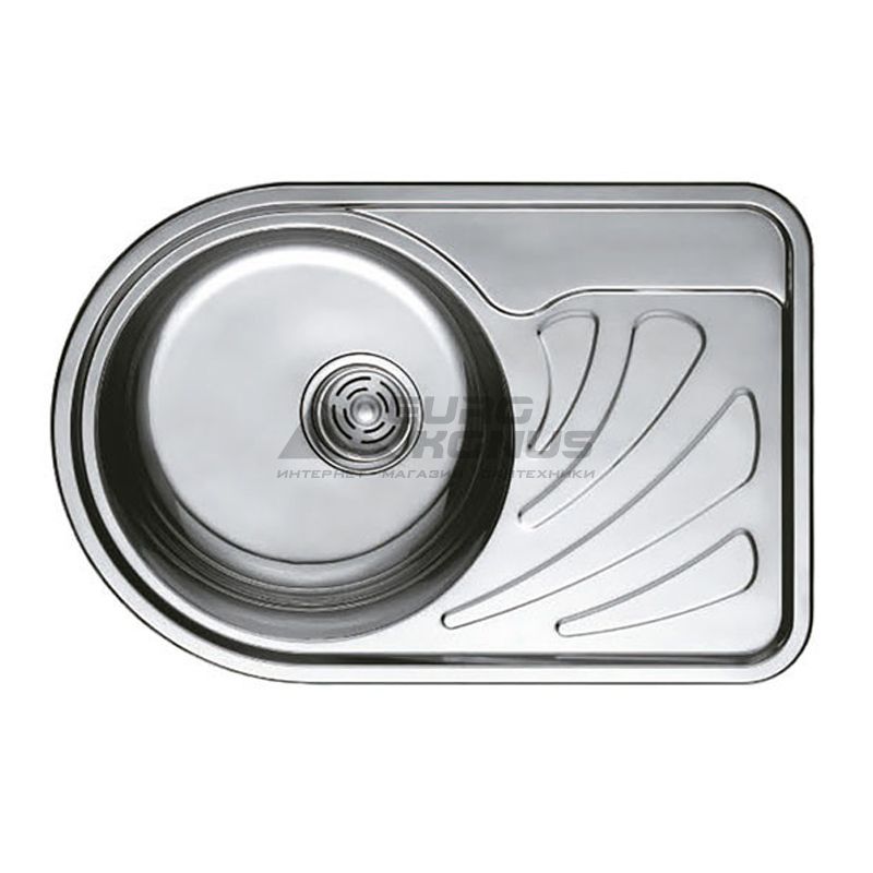 HAIBA Мойка врезная для кухни 67x44 Polish правое крыло полированная (HB0558)