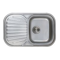 HAIBA Мойка врезная для кухни 74x48 Decor оборотная декор (HB0559)