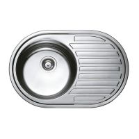 HAIBA Мойка врезная для кухни 77x50 Decor оборотная декор (HB0655)