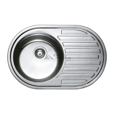 HAIBA Мойка врезная для кухни 77x50 Decor оборотная декор (HB0655)