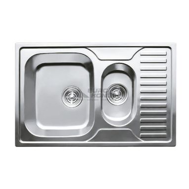 HAIBA Мойка врезная для кухни Armonia 78x50 Decor оборотная декор (HB0651)