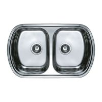 HAIBA Мойка врезная для кухни Double 80x49 Decor без крыла декор (HB0572)